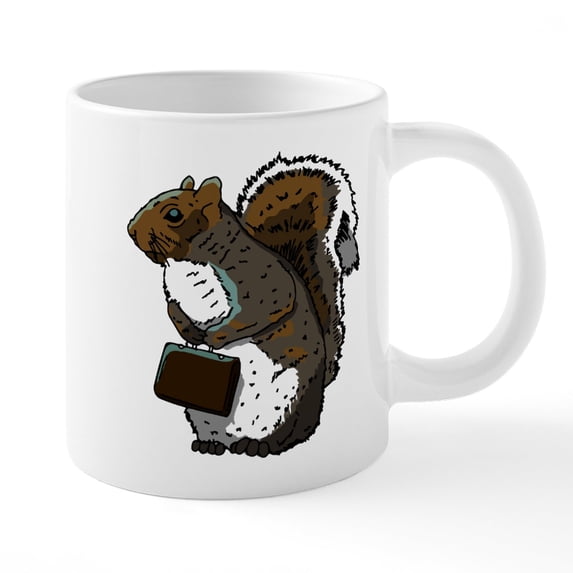CafePress - Business Squirrel - 20 Oz White Ceramic Mega Mug