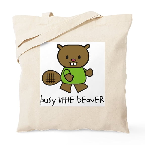 CafePress - Busy Little Beaver Tote Bag - Unisex Canvas Tote Bag, Beige, 1-Piece