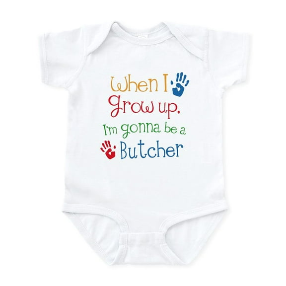 CafePress - Butcher Grow Up Infant Bodysuit - Baby Light Bodysuit, Size Newborn - 24 Months