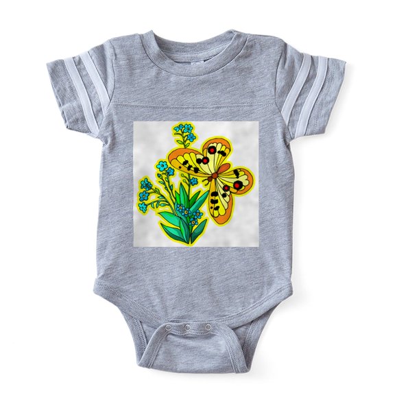 CafePress - Butterfly 3 - Cute Infant Baby Football Bodysuit