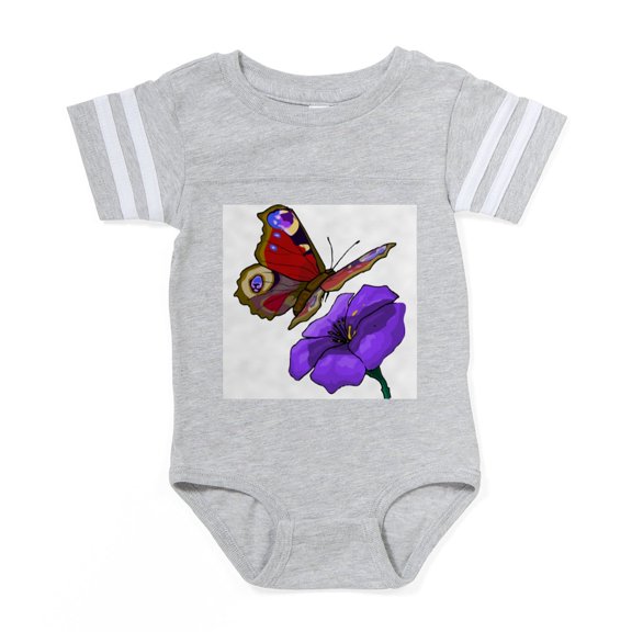 CafePress - Butterfly 4 - Cute Infant Baby Football Bodysuit