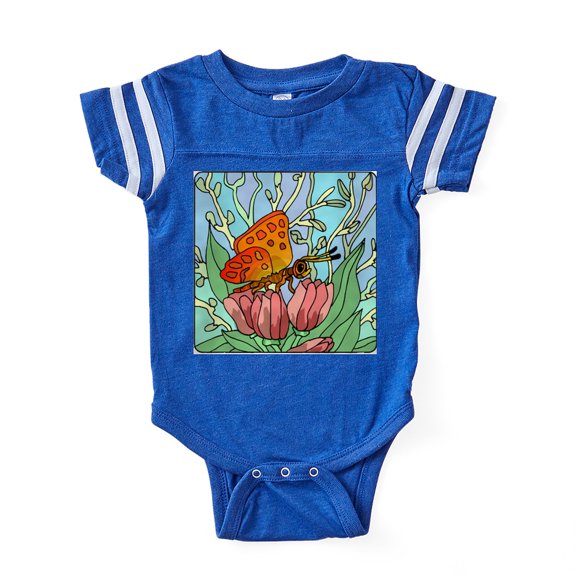 CafePress - Butterfly 6 - Cute Infant Baby Football Bodysuit
