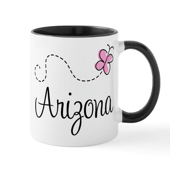 CafePress - Butterfly Arizona Mug - 11 oz Ceramic Mug - Novelty Coffee Tea Cup
