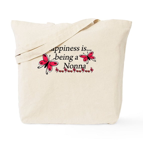 CafePress - Butterfly Being A Nonna Tote Bag - Unisex Canvas Tote Bag, Beige, 1-Piece
