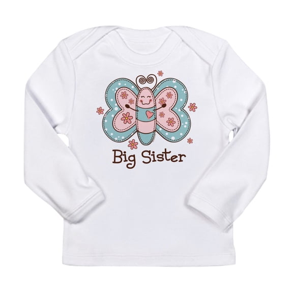 CafePress - Butterfly Big Sis Long Sleeve Infant T Shirt - Long Sleeve Infant T-Shirt