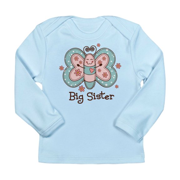 CafePress - Butterfly Big Sis Long Sleeve Infant T Shirt - Long Sleeve Infant T-Shirt