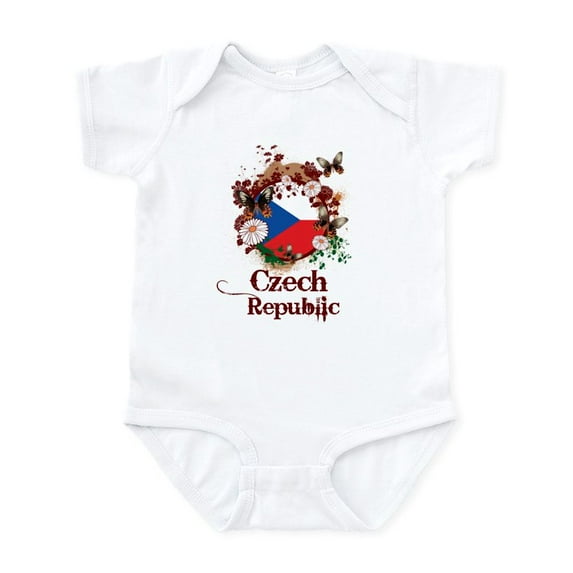 CafePress - Butterfly Czech Republic Infant Bodysuit - Baby Light Bodysuit, Size Newborn - 24 Months