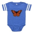 thumbnail image 1 of CafePress - Butterfly Orange - Cute Infant Baby Football Bodysuit, 1 of 3