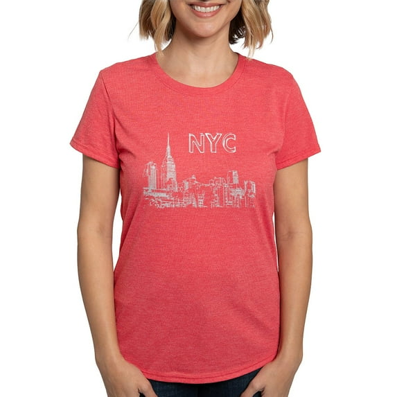 CafePress - Bw Nyc Sketch For T T Shirt - Womens Tri-blend T-Shirt