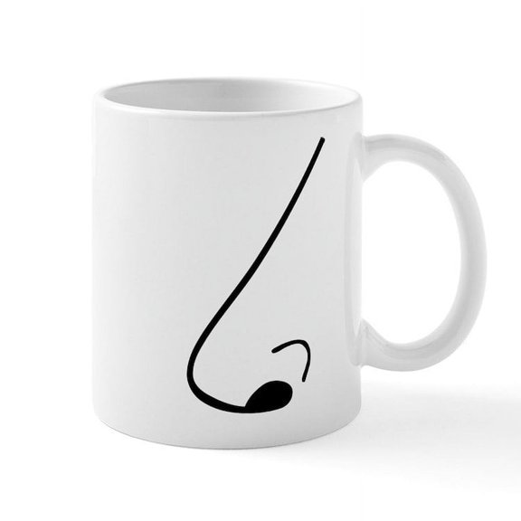 CafePress - By A Nose Mug - 11 oz Ceramic Mug - Novelty Coffee Tea Cup
