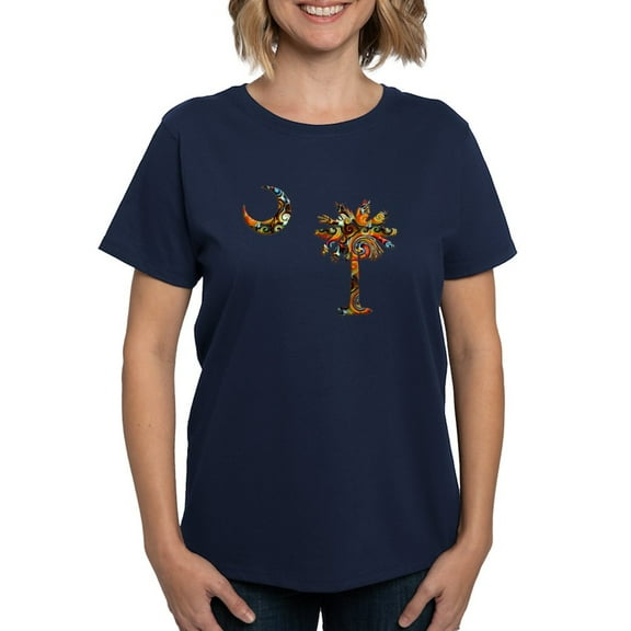 CafePress - C And T 7 Women's Dark T Shirt - Women's Traditional Fit Dark T-Shirt