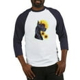 thumbnail image 1 of CafePress - C Blk Sunflower Baseball Jersey - Cotton Baseball Jersey, 3/4 Raglan Sleeve Shirt, 1 of 4