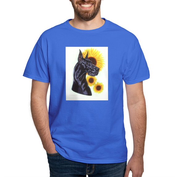 CafePress - C Blk Sunflower Dark T Shirt - Men's Classic Graphic Cotton T-Shirt