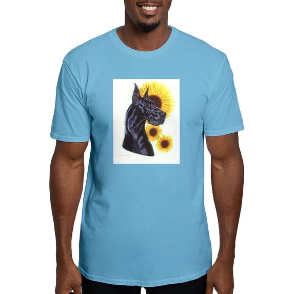 CafePress - C Blk Sunflower Fitted T Shirt - Fitted T-Shirt, Vintage Fit Soft Cotton Tee