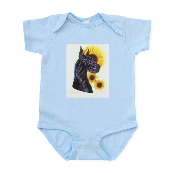 CafePress - C Blk Sunflower Infant Bodysuit - Baby Light Bodysuit, Size Newborn - 24 Months
