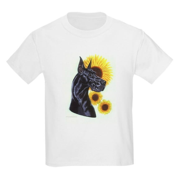 CafePress - C Blk Sunflower Kids T Shirt - Light T-Shirt Kids XS-XL