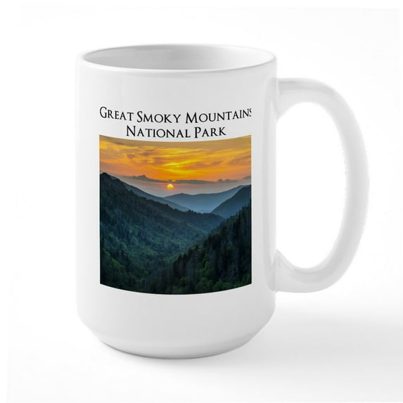 CafePress - C0102 Great Smoky Mountains National Park Mugs - 15 oz Ceramic Large White Novelty Mug