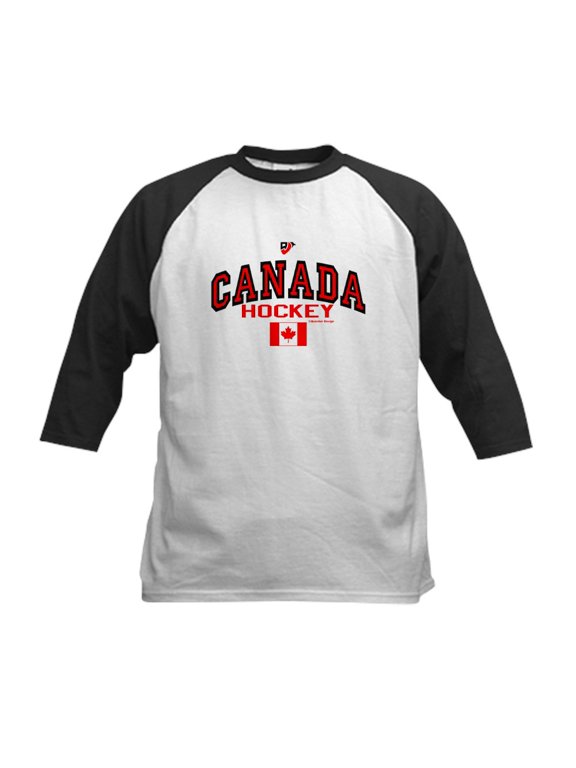 - CA(CAN) Canada Hockey Kids Baseball Jersey - Kids Cotton Baseball Jersey, 3/4 Sleeve Shirt