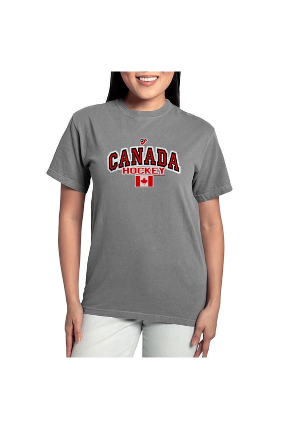 - CA(CAN) Canada Hockey T Shirt - Womens Comfort Colors® Shirt