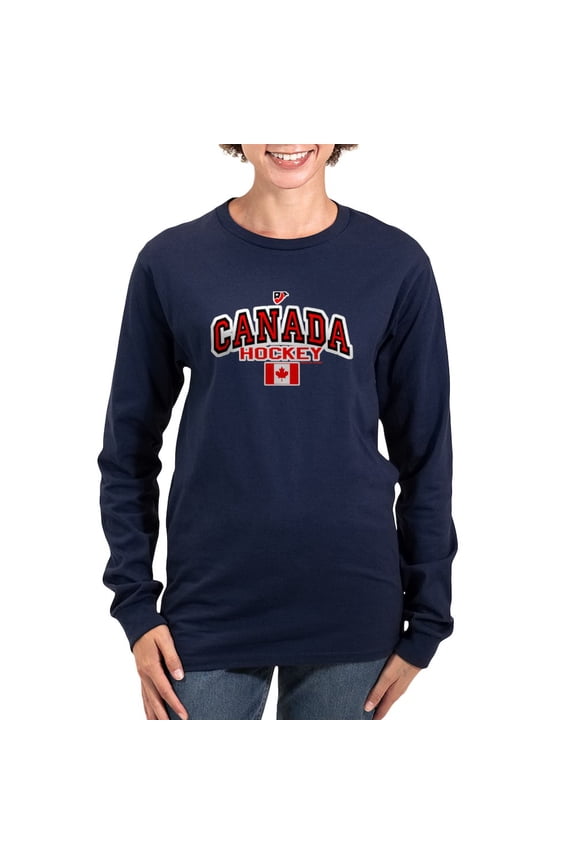 - CA(CAN) Canada Hockey Women's Long Sleeve Dark T S - Women's Long Sleeve Graphic Tee Casual Fit