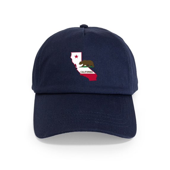 CafePress - CALI STATE W BEAR - Adjustable 100% Brushed Unisex Casual Cotton Baseball Cap, Beige, 1