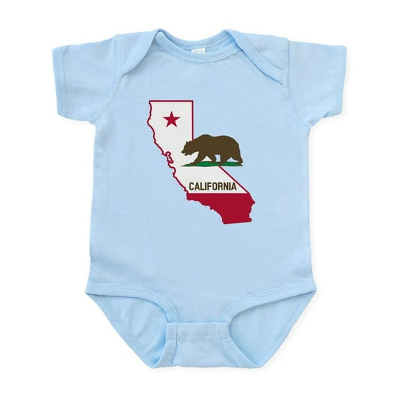 CafePress - CALI STATE W BEAR Body Suit - Baby Light Bodysuit, Size Newborn - 24 Months