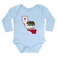 thumbnail image 1 of CafePress - CALI STATE W BEAR Body Suit - Long Sleeve Cotton Baby Bodysuit, 1 of 4