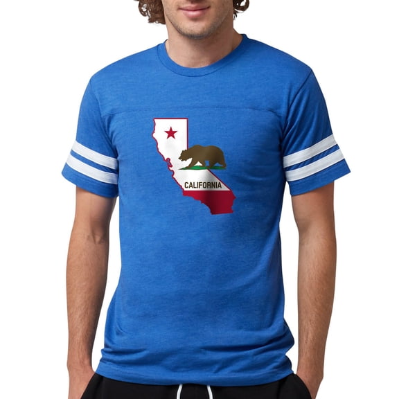 CafePress - CALI STATE W BEAR - Mens Football Shirt