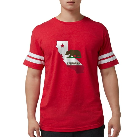 CafePress - CALI STATE W BEAR - Mens Football Shirt