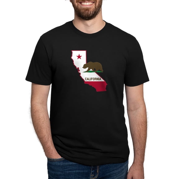 CafePress - CALI STATE W BEAR Mens Tri Blend T Shirt - Mens Tri-blend T-Shirt