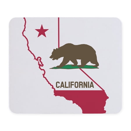 CafePress - CALI STATE W BEAR Mousepad - Non-slip Rubber Mousepad, Gaming Mouse Pad