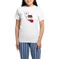 thumbnail image 1 of CafePress - CALI STATE W BEAR Pajamas - Women's Short Sleeve Print T-Shirt and Pants Light Cotton Pajama Set, 1 of 7
