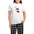 thumbnail image 1 of CafePress - CALI STATE W BEAR Pajamas - Women's Short Sleeve Print T-Shirt and Pants Light Cotton Pajama Set, 1 of 7