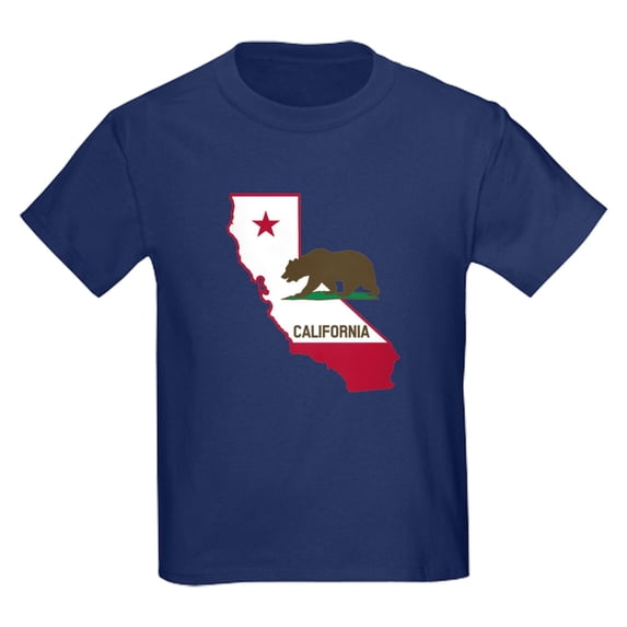 CafePress - CALI STATE W BEAR T Shirt - Dark T-Shirt Kids XS-XL