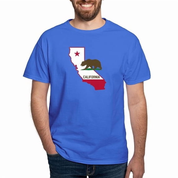 CafePress - CALI STATE W BEAR T Shirt - Men's Classic Cotton T-Shirts