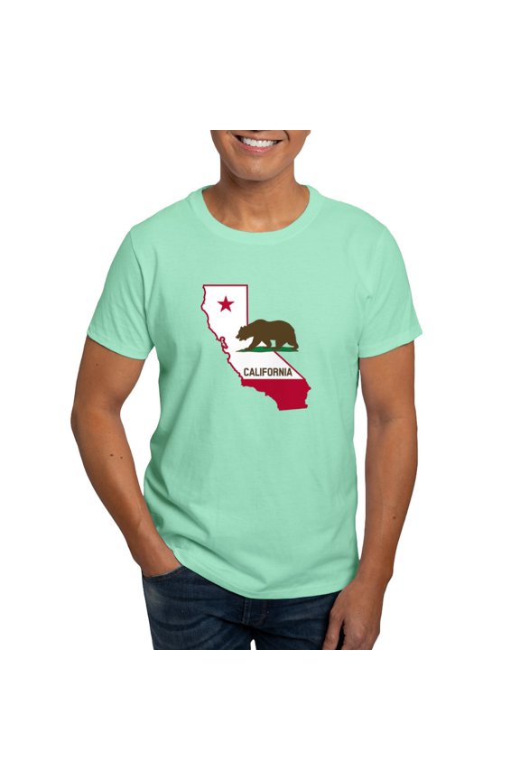 - CALI STATE W BEAR T Shirt - Men's Classic Graphic Cotton T-Shirt