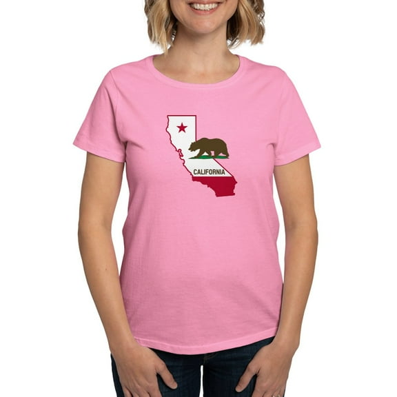 CafePress - CALI STATE W BEAR T Shirt - Women's Traditional Fit Dark T-Shirt