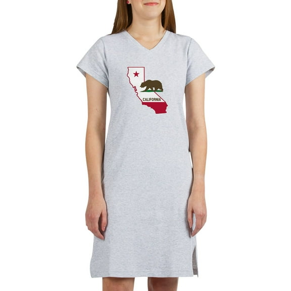 CafePress - CALI STATE W BEAR - Women's Nightshirt