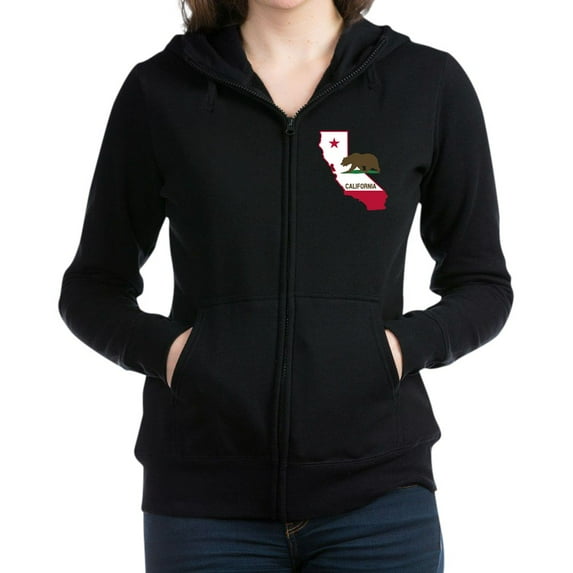 CafePress - CALI STATE W BEAR - Women's Zip Hoodie