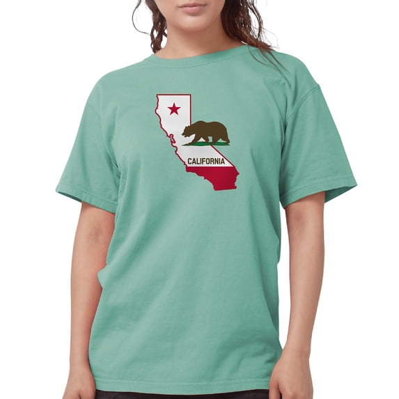 CafePress - CALI STATE W BEAR - Womens Comfort Colors® Shirt