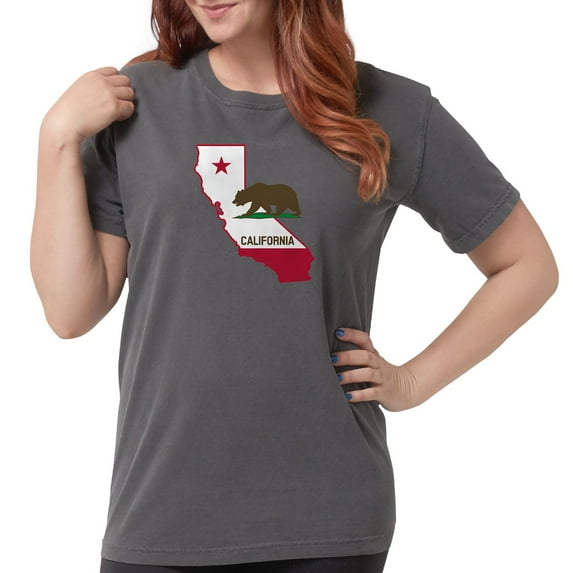 CafePress - CALI STATE W BEAR - Womens Comfort Colors® Shirt