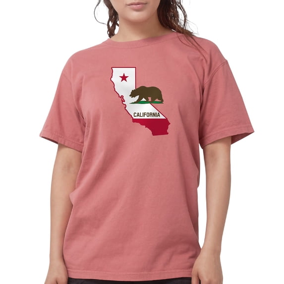 CafePress - CALI STATE W BEAR - Womens Comfort Colors® Shirt