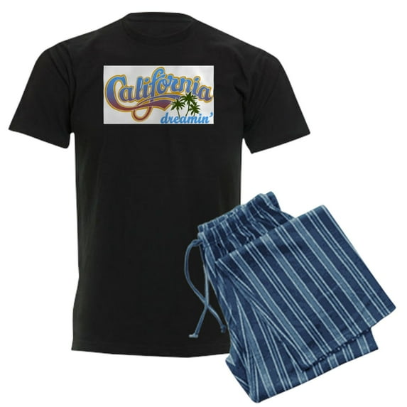 CafePress - CALIFORNIA DREAMIN Pajamas - Men's Dark Loose Fit Cotton Pajama Set