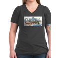 thumbnail image 1 of CafePress - CALIFORNIA DREAMIN T Shirt - Women's V-Neck Dark T-Shirt, 1 of 1