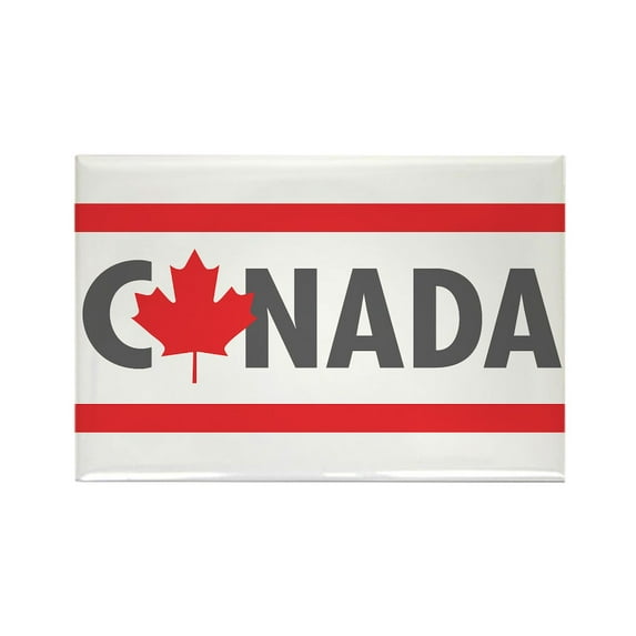 CafePress - CANADA Red Design Magnets - Rectangle Magnet, 2"x3" Refrigerator Magnet