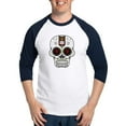 thumbnail image 1 of CafePress - CANDY SKULL Hawiian Shirt Ghost Outline Baseball J - Cotton Baseball Jersey, 3/4 Raglan Sleeve Shirt, 1 of 4