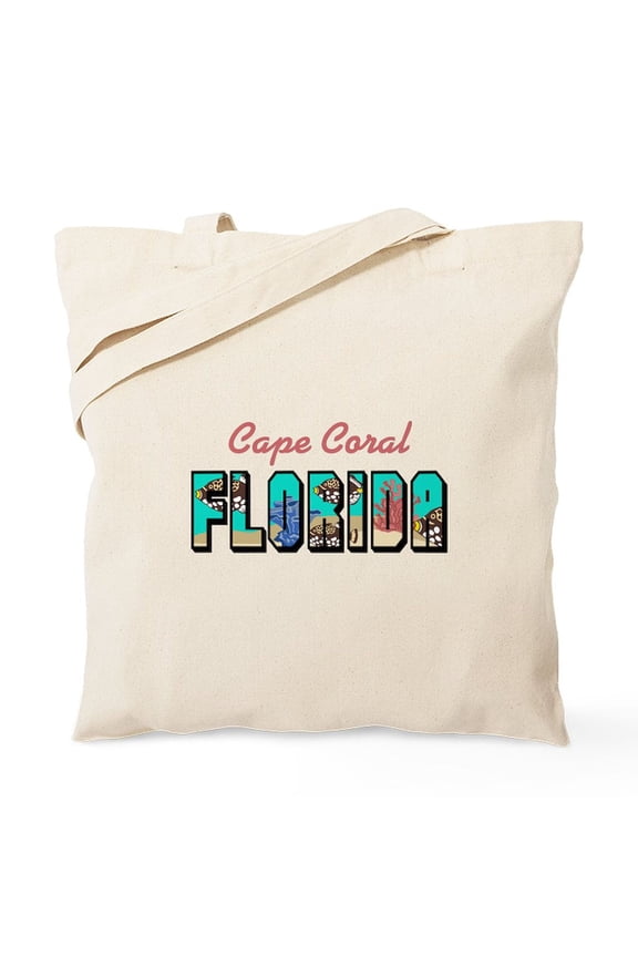 - CAPE CORAL FLORIDA - Unisex Canvas Tote Bag, Beige, 1-Piece