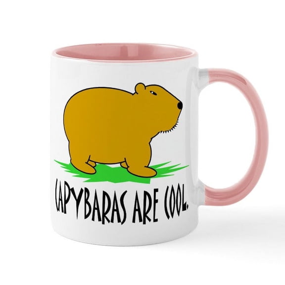 CafePress - CAPYBARAS ARE COOL. Mug - 11 oz Ceramic Mug - Novelty Coffee Tea Cup