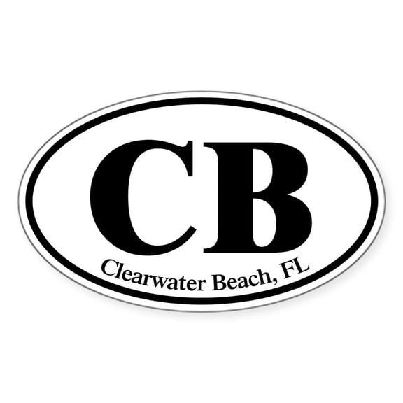 CafePress - CB Clearwater Beach - Sticker (Oval)