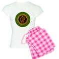thumbnail image 1 of CafePress - CELTIC HARP 3 INCH BUTTON Women's Light Pajamas - Women's Short Sleeve Print T-Shirt and Pants Light Cotton Pajama Set, 1 of 7